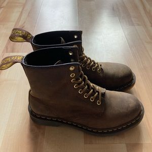 Brown Leather Doc Marten Lace Up Boots